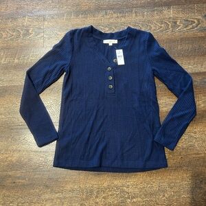 New Loft Henley Shirt S
